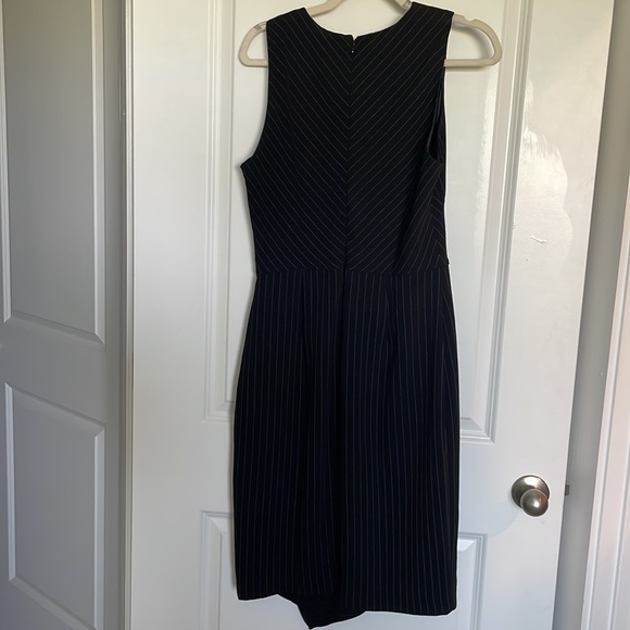 Asymmetrical WHBM Pinstripe Sheath Dress - Picture 4 of 5